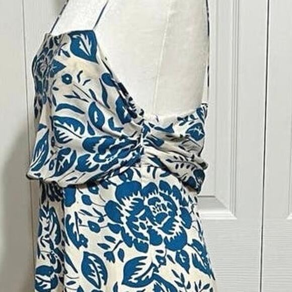 Moda Int’l. size 14 blue & white silk sundress. - Picture 3 of 10